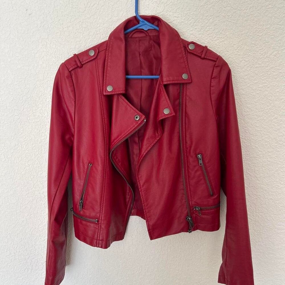 Vintage Red Leather Jacket